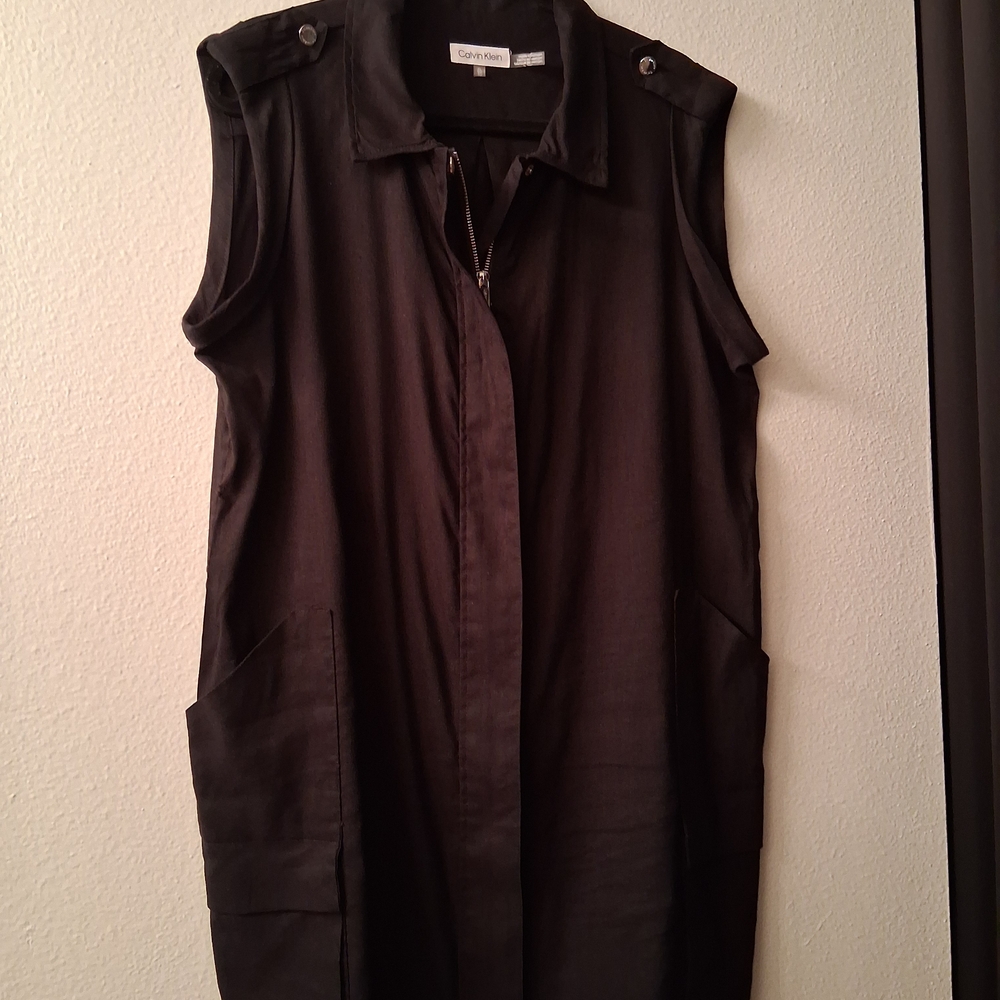 Calvin Klein Black Sleeveless Mini Dress